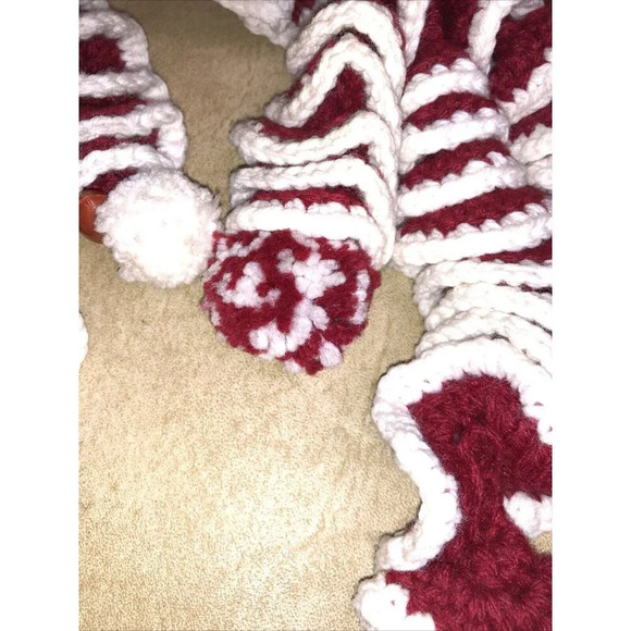 2 Vtg Clown Crochet Dolls Yarn Handmade Mississippi State Football MCM 80s Fan - Picture 5 of 12